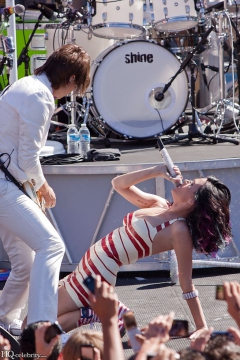 Katy Perry striped dress