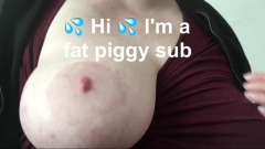 Chubby bbw slut in piggy humiliation