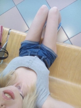 Hipster amateur blonde - kinky teen loves her selfies