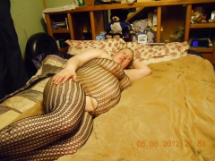 Me Posing in a Fishnet Bodystocking . - N