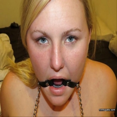 Gagged and humiliated amateur slaves - N
