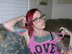 Tattooed Punk Babe Spreads Nude - True Amateur Models - N