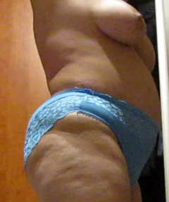 wife ass in blue nice panties - N