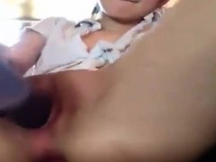 Teen webcam big dildo anal masturbation - finds her mums toy
