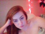 Redhead Shannon fingering on home webcam