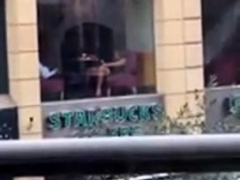 Fingering At Starbucks