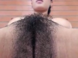 Hot Colombian with natural hairy bush and fake tits