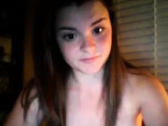 Hottest Busty Brunette Teen Masturbation on Webcam