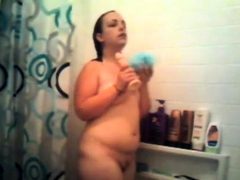 hot-chubby-playing-with-dildo-in-the-shower