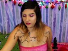 Strange junkie masturbates on her cam Horny and Ugly