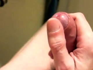 Uncut foreskin play and cum