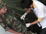Military Asian twink breeded by doctor