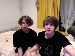 Gay twink masturbates on webcam