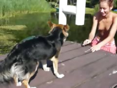 Amateur serbian Natasha in the boat