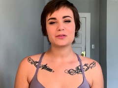 Tattoed Amateur Webcam Girl Hot Dildo Action Masturbation
