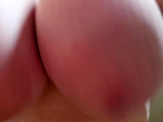 Close up cock jerking solo
